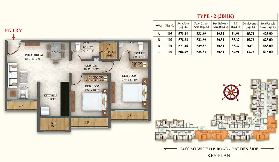 Type 2 (2 BHK)