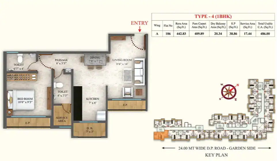 Type 4 (1 BHK)